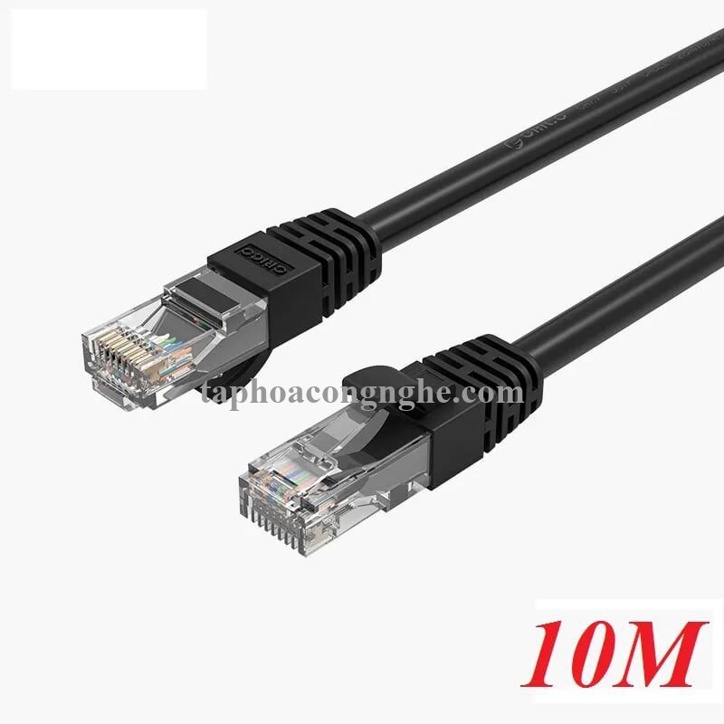 Orico 95659 PUG-C6-100-BK cat6 gigabit 10m màu đen Cáp mạng 30095659